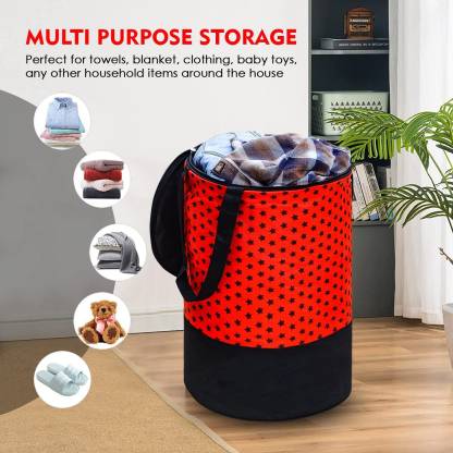 55 L Red Laundry Basket  (Non-Woven)