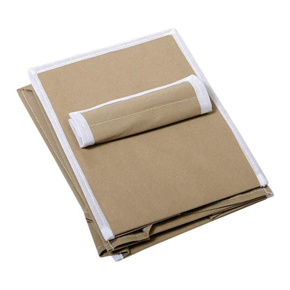 Non Woven Foldable Hanging 3 Shelves Wardrobe/Closet Cloth Organizer (Beige)-Pack of 1 Regular Organizer