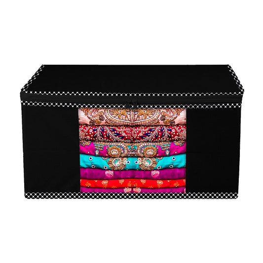 Non-Woven Saree Cover/Cloth Storage/Organizer with Transparent Window pack of 3